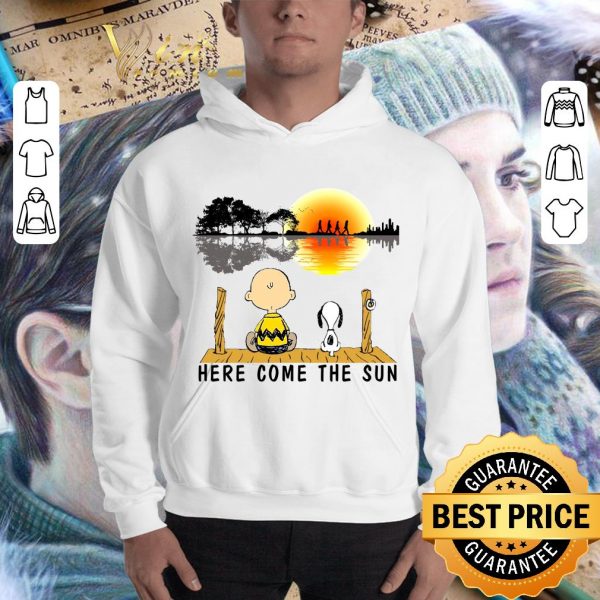 Official The Beatles Snoopy Charlie Brown Guitar Lake Here Come The Sun shirt