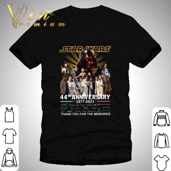 All character Star Wars 44th Anniversary 1977-2021 Signatures shirt