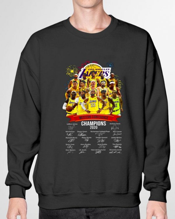 Official NBA Lakers Western Conference Champions 2020 Signed LeBron James shirt