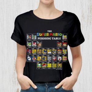 Original Super Mario Periodic Table Of Characters Graphic shirt 1