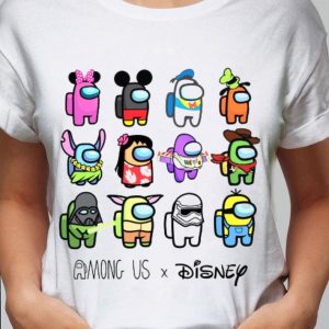 Official Among Us mashup Disney characters shirt 1
