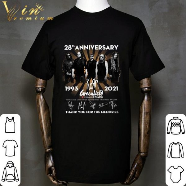 28th Anniversary 1993-2021 Korn Greenfield Festival Signatures shirt