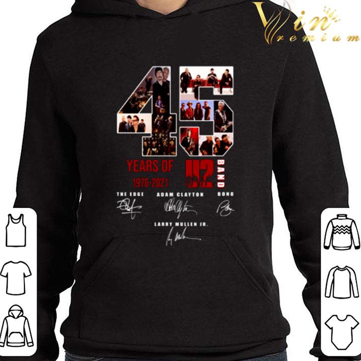 4c038ad9 u2 band 45 years of 1976 2021 signatures the edge adam clayton shirt 4 - U2 Band 45 Years Of 1976-2021 Signatures The Edge Adam Clayton shirt