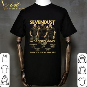 Sevendust 26th Anniversary 1994-2020 Signatures Thank You Memories shirt 1
