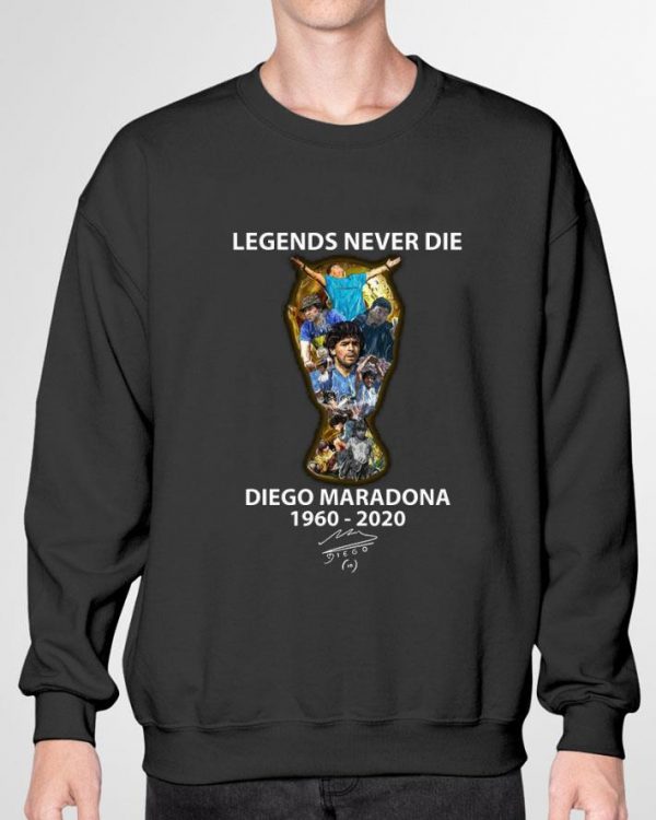 Funny Fifa World Cup Legends Never Die Diego Maradona 1960-2020 shirt