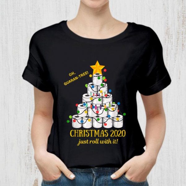 Funny 2020 Quarantine Christmas Toilet Paper Tree Gift shirt