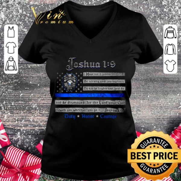 Funny Erazor Bits Law Enforcement Joshua 19 Back The Blue Law Enforce shirt