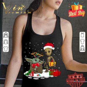 Premium Reindeer Baby Yoda Santa Baby Groot Christmas Gift 2020 shirt 2