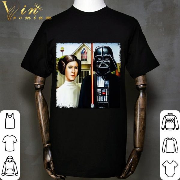 Princess Leia Darth Vader American Gothic shirt