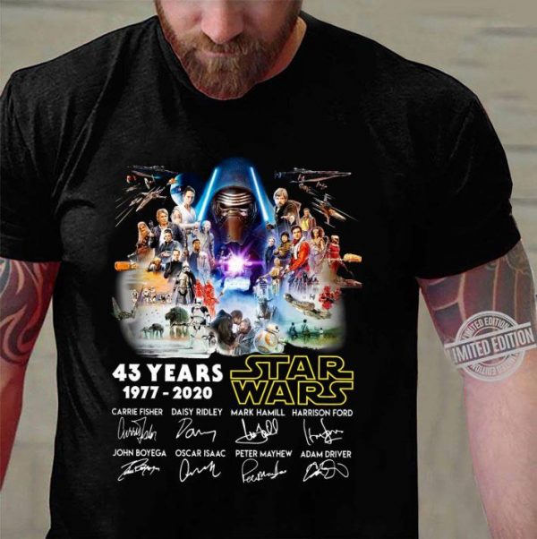 Original 43 Years 1977-2020 Star Wars Signatures Memories shirt