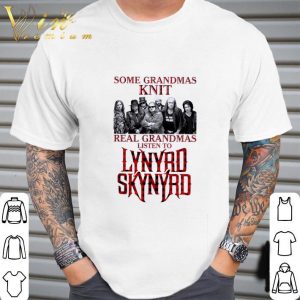 Some Grandmas Knit Real Grandmas Listen To Lynyrd Skynyrd Plaid shirt 1
