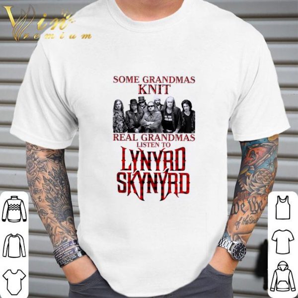 Some Grandmas Knit Real Grandmas Listen To Lynyrd Skynyrd Plaid shirt
