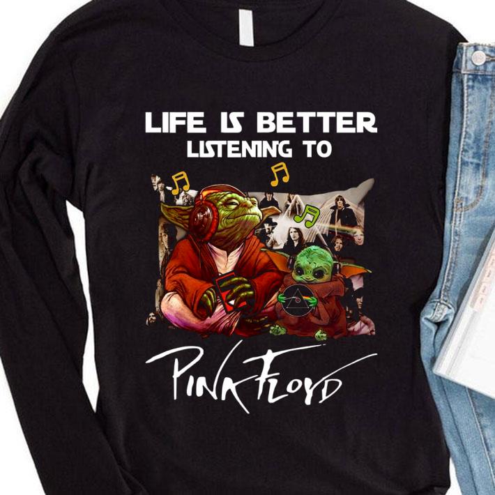 68d29e18 original master yoda and baby yoda life is better listening to pink floyd star wars shirt 4 - Original Master Yoda and Baby Yoda Life Is Better Listening To Pink Floyd Star Wars shirt