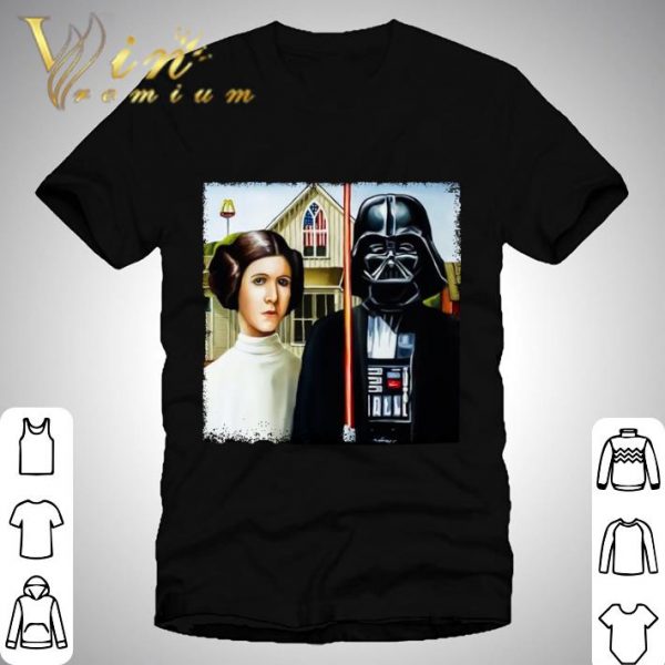 Princess Leia Darth Vader American Gothic shirt
