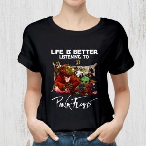 Original Master Yoda and Baby Yoda Life Is Better Listening To Pink Floyd Star Wars shirt 1