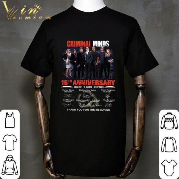Criminal Minds 16th anniversary 2005-2021 15 seasons 324 ep signatures shirt