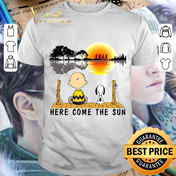 Official The Beatles Snoopy Charlie Brown Guitar Lake Here Come The Sun shirt