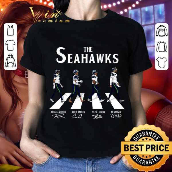 Awesome The Seattle Seahawks Abbey Road Signatures Russell Wilson shirt