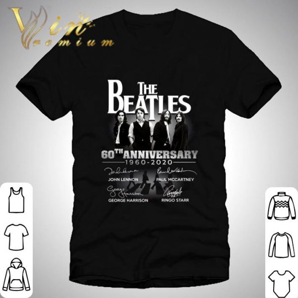 Awesome The Beatles 60th Anniversary 1960-2020 John Lennon Signatures shirt