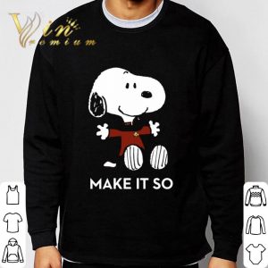 Star Trek Captain Picard Snoopy Make It So shirt 2