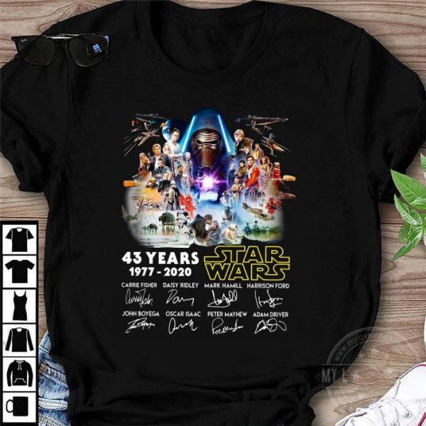 Original 43 Years 1977-2020 Star Wars Signatures Memories shirt