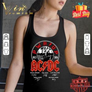 Original Power Up PWR UP ACDC 1973-2020 Signatures shirt 2