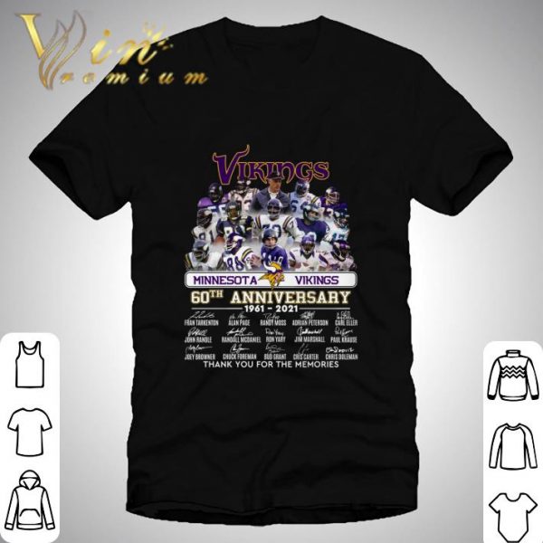Minnesota Vikings 60th Anniversary 1961-2021 Thank You For The Memories shirt