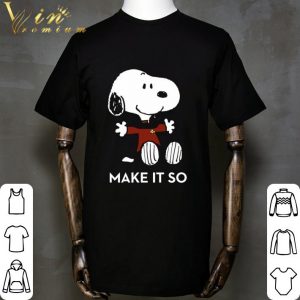 Star Trek Captain Picard Snoopy Make It So shirt 1