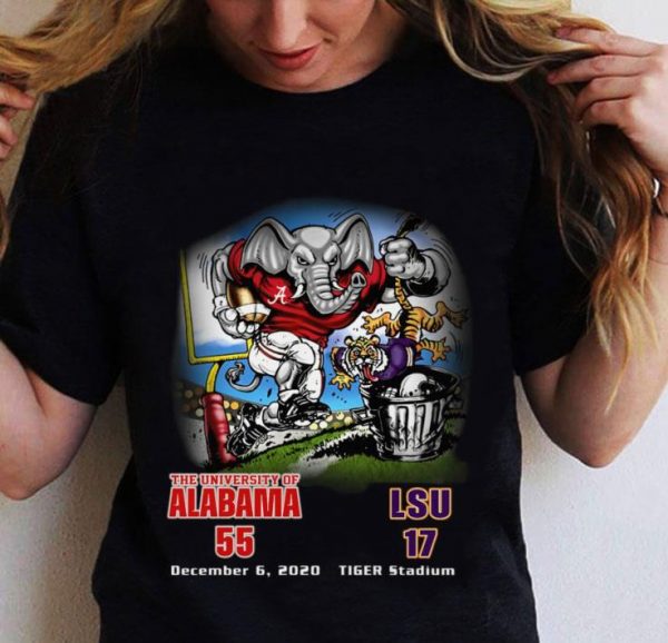 The University Of Alabama 55-17 LSU Tiger Stadium December 6 2020 shirt