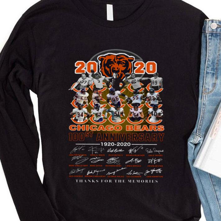 96411ae9 hot 2020 chicago bears 100st anniversary 1920 2020 signatures thank you shirt 4 - Hot 2020 Chicago Bears 100st anniversary 1920-2020 signatures thank you shirt