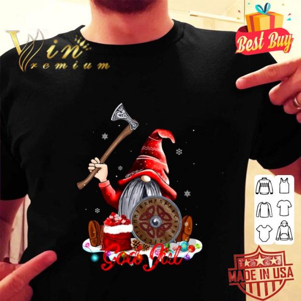 Funny Gnome God Jul Norwegian Viking Nisse shirt