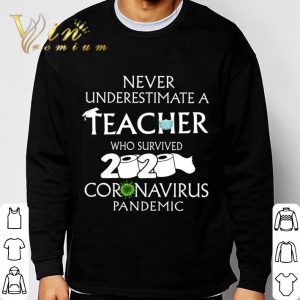 Never Underestimate A Teacher Who Survived 2020 Coronavirus Toilet Paper shirt 2