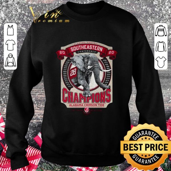 Premium Alabama Football Southeastern Conference 2020 Champions Alabama Crimson Tide shirt