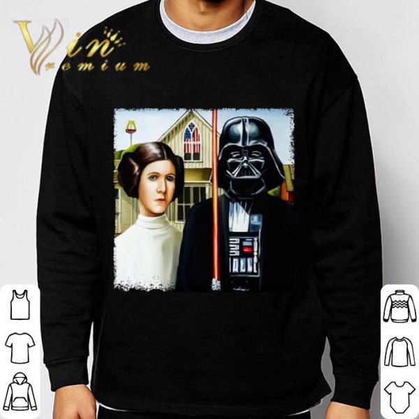 Princess Leia Darth Vader American Gothic shirt