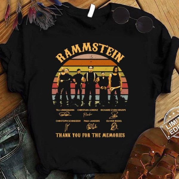 Awesome Rammstein Band Member Signatures Vintage shirt