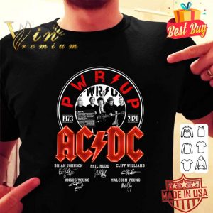 Original Power Up PWR UP ACDC 1973-2020 Signatures shirt 1