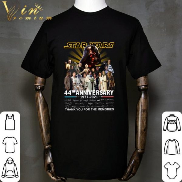 All character Star Wars 44th Anniversary 1977-2021 Signatures shirt