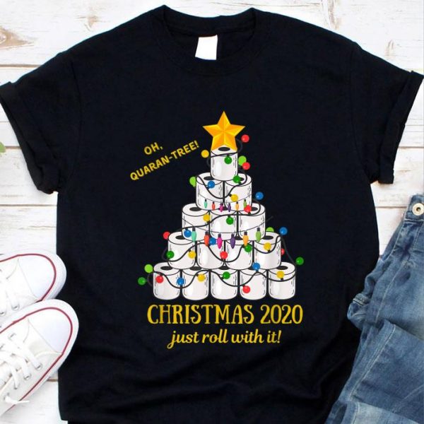 Funny 2020 Quarantine Christmas Toilet Paper Tree Gift shirt