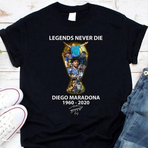 Funny Fifa World Cup Legends Never Die Diego Maradona 1960-2020 shirt