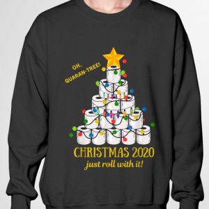Funny 2020 Quarantine Christmas Toilet Paper Tree Gift shirt 2