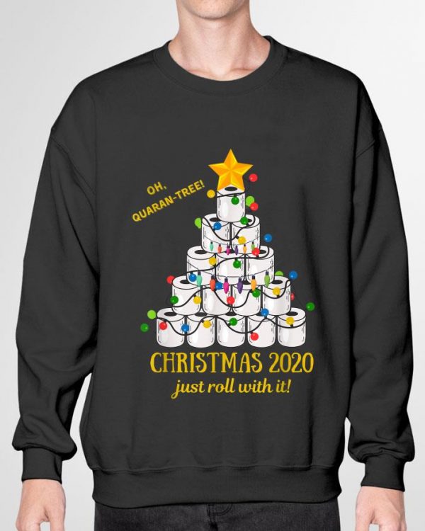 Funny 2020 Quarantine Christmas Toilet Paper Tree Gift shirt
