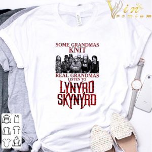 Some Grandmas Knit Real Grandmas Listen To Lynyrd Skynyrd Plaid shirt 2
