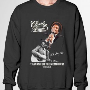 Original RIP Charley Pride Signature Thanks For The Memories 1934-2020 shirt 2