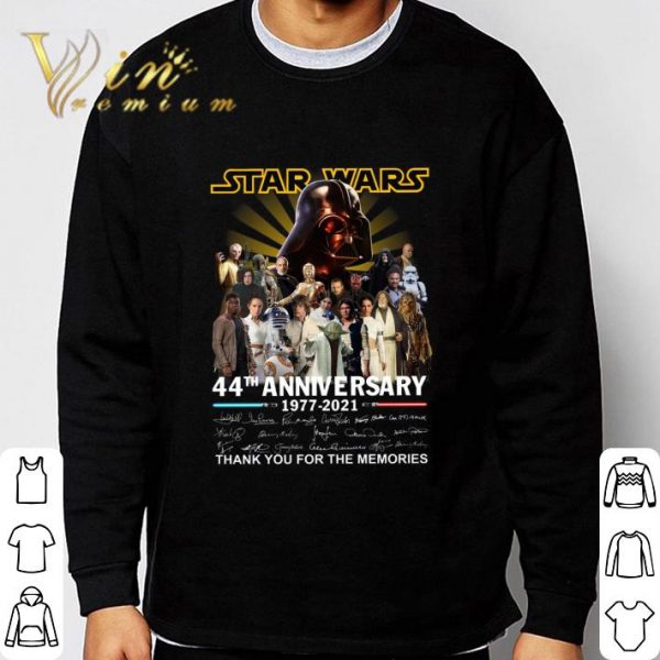 All character Star Wars 44th Anniversary 1977-2021 Signatures shirt