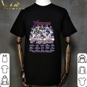 Minnesota Vikings 60th anniversary 1961-2021 signatures shirt 1