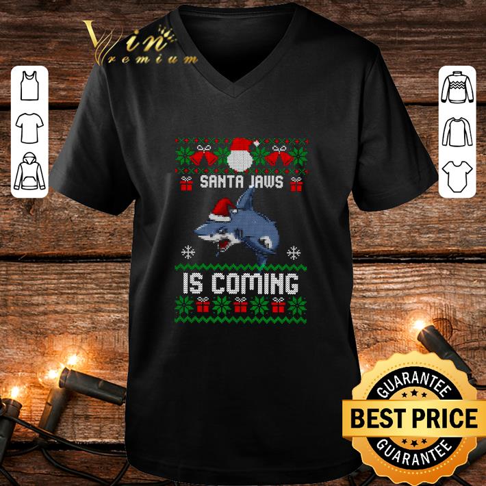 cbe4b319 premium shark santa jaws is coming ugly christmas shirt 4 - Premium Shark Santa Jaws Is Coming Ugly Christmas shirt