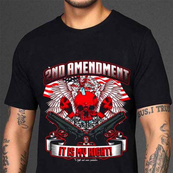 Funny Skull 2nd Amendment It Is My Right shirt