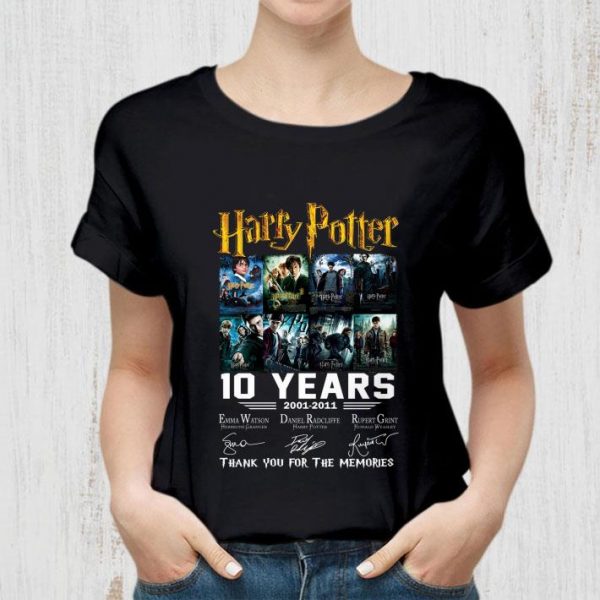 Original Harry Potter 10 Years 2001-2011 Signatures shirt