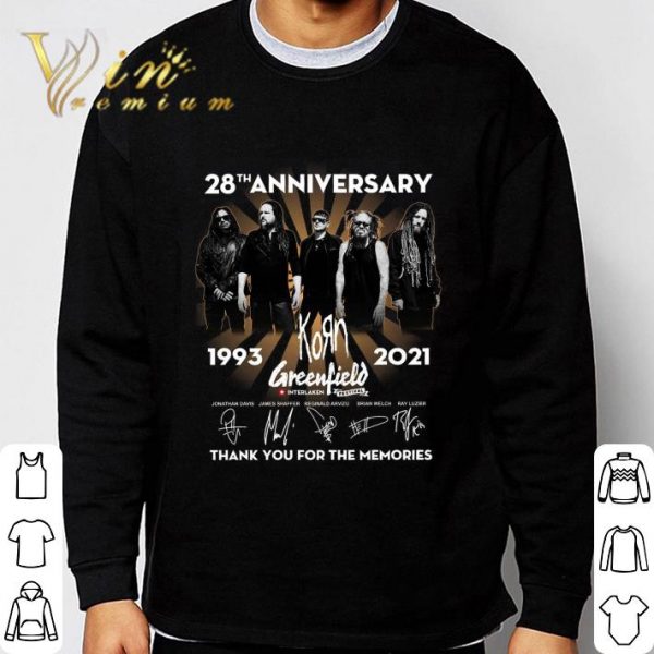 28th Anniversary 1993-2021 Korn Greenfield Festival Signatures shirt