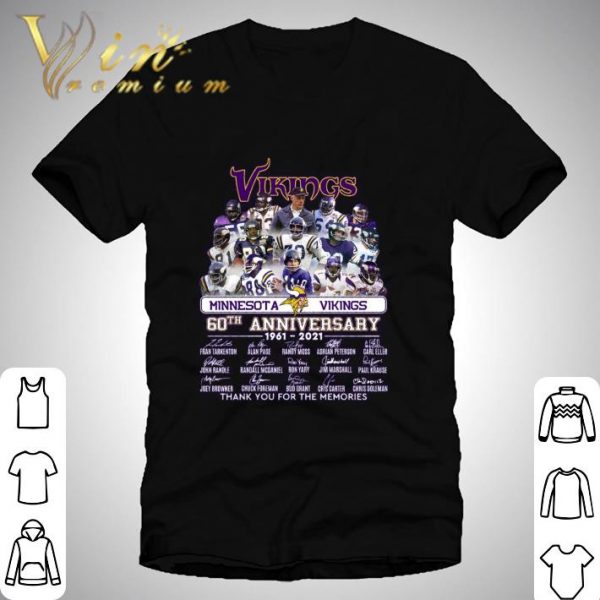 Minnesota Vikings 60th anniversary 1961-2021 signatures shirt